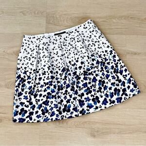 Banana Republic Pleated Floral Ombre Mini Skirt Size 4 EUC